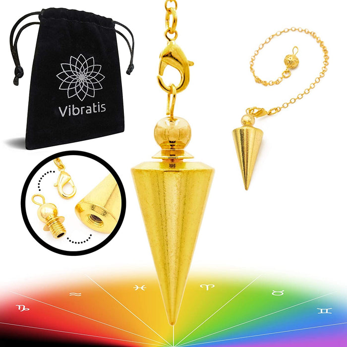 Dowsing Pendulum - Golden Cone Pendulum for Divination - Paranormal Gift